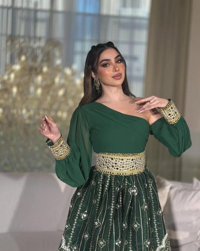 فستان الجوهرة هندي تطريز راقي