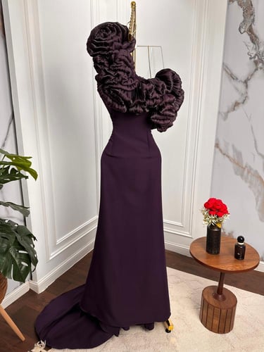 فستان كرنكل بدون كم