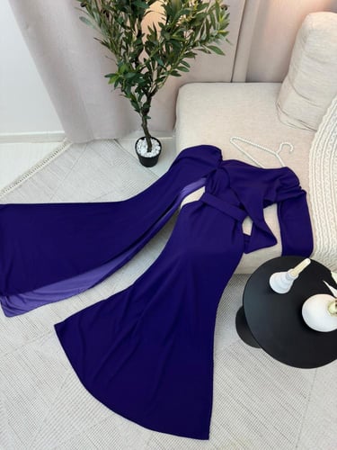 فستان موف فخم