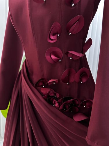 فستان باربي دم الغزال راقي جدا