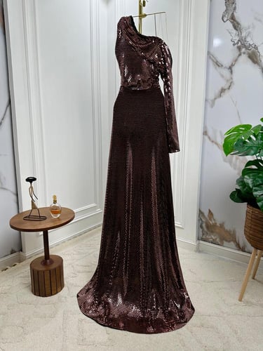 فستان سهرة راقي استيراد دبي