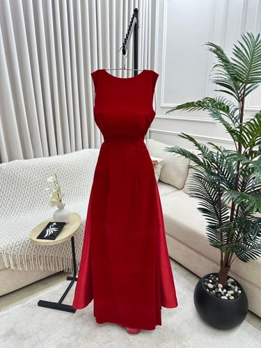 فستان جوخ دمج شنطون مميز جداً