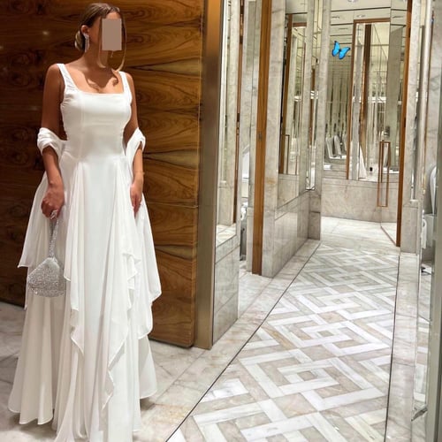 فستان سهرة شيفون جورجيت متألق