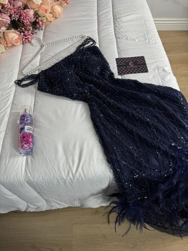 فستان سهره راقي مرصع كرستال