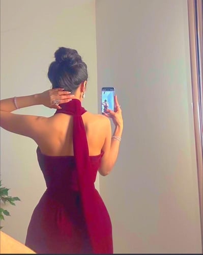 فستان سهرة مخمل جوخ مميز جداً