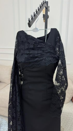 فستان سهره كريب باربي انيق جداً