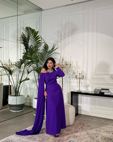 فستان موف فخم