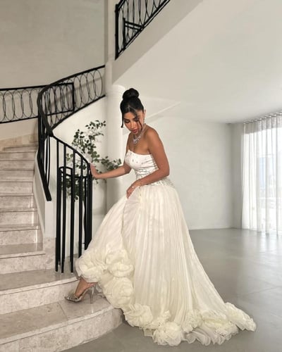 فستان سهره باربي تطريز راقي أنيق جداً