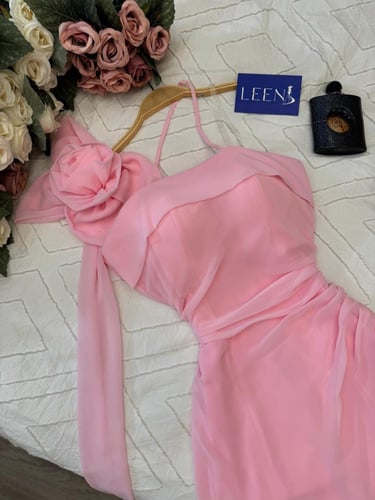 فستان سهرة شيفون مورد راقي جدا