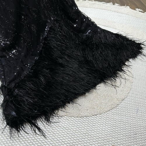 فستان سهره شك ريش راقي