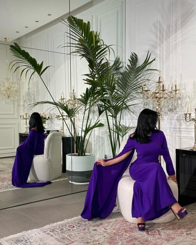 فستان موف فخم