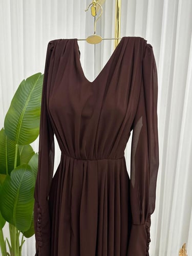 فستان جورجيت ايطالي جلد راقي