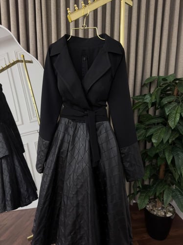 فستان شتوي جلد