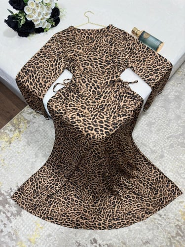 جلابية نمري خام شيفون بودرة مميزة جداً