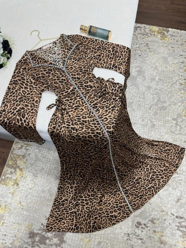 جلابية نمري خام شيفون بودرة مميزة جداً