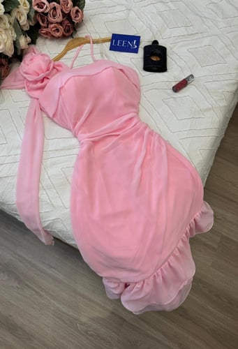 فستان سهرة شيفون مورد راقي جدا