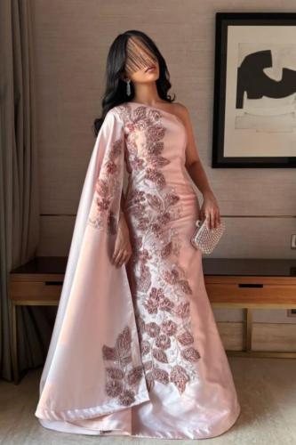 فستان سهرة ميكادو تطريز مورد