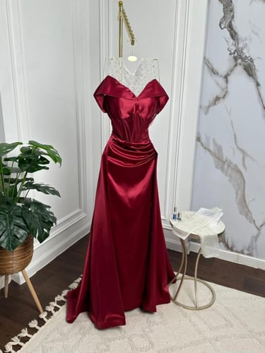 فستان تفته تطريز راقي جداً