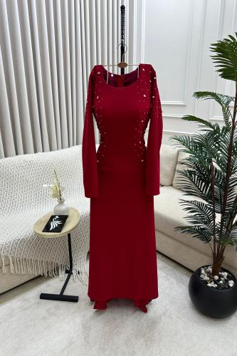 فستان كريب لكرا