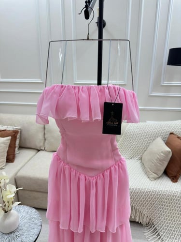 فستان سهرة تفته شيفون راقي جدا