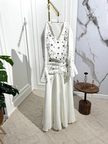 فستان سهره طقم قطعيتن فخم