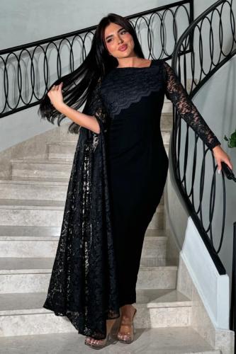 فستان سهره كريب باربي انيق جداً