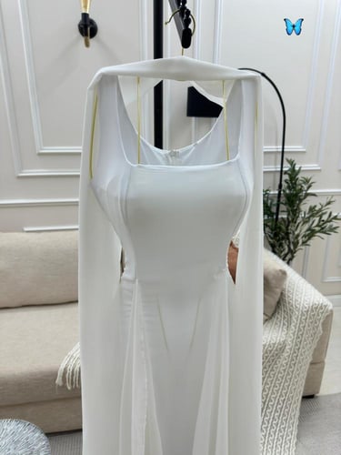 فستان سهرة شيفون جورجيت متألق