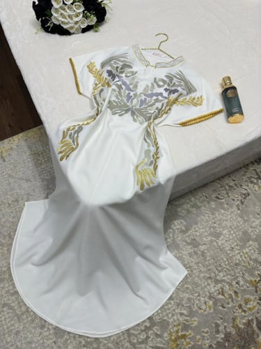 جلابية خام كريب بولستر طرز متألقة