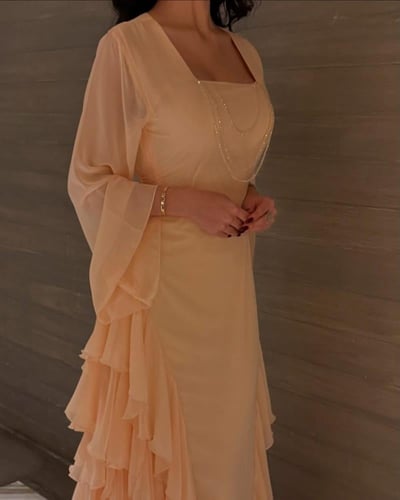 فستان ناعم شيفون جورجيت مزيون