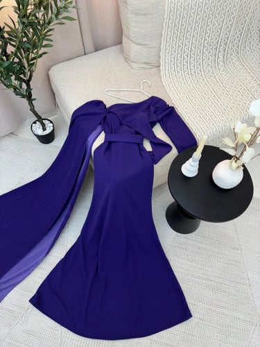 فستان موف فخم