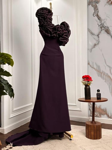 فستان كرنكل بدون كم