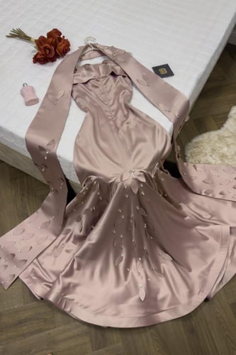 فستان تفته ورد ليزر