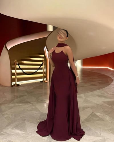 فستان سهرة شيفون جورجيت متألق