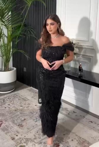 فستان سهره شك ريش راقي