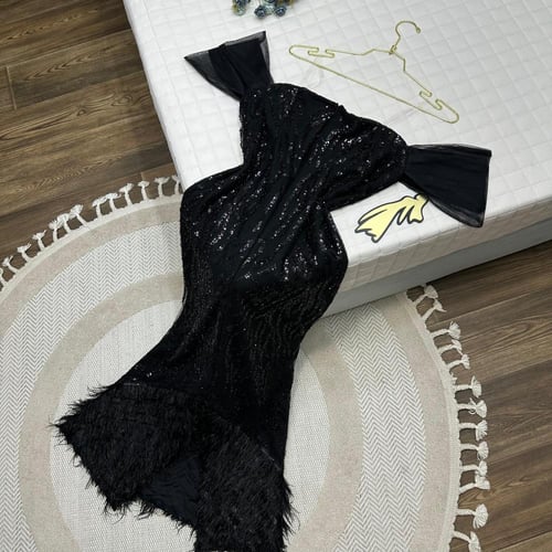 فستان سهره شك ريش راقي