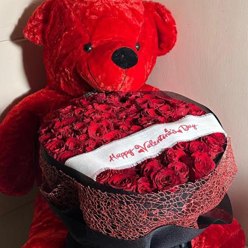 باقه100 وردهvalentine