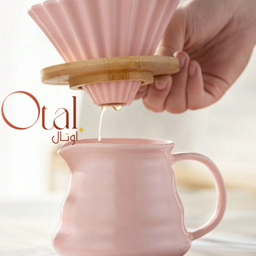choxila طقم آلة صنع القهوة البينك مكون من 2 قطعة،...