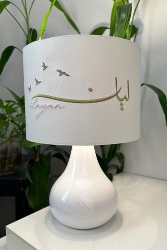 ابجورة بيضاء مطرزة ٣٥سم (٦).