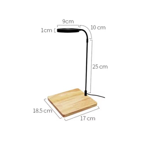 مصباح LED متعدد الاستخدامات بقاعدة خشبية – 10 واط