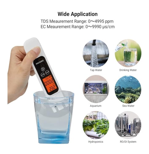 جهاز INKBIRD ITDS-01 لقياس جودة المياه – TDS / EC...