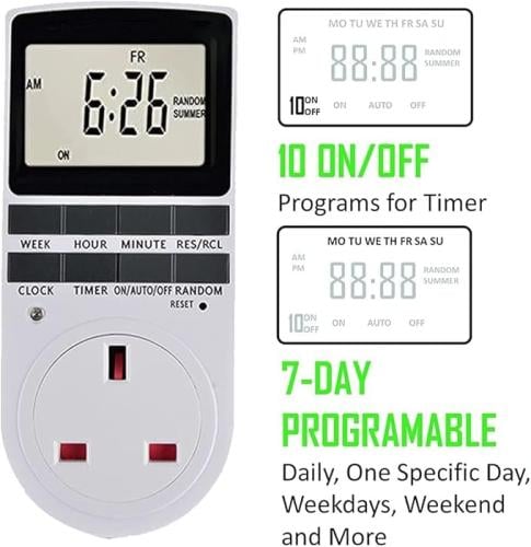 MIKUER Digital Outlet Timer – مؤقت منفذ رقمي من مي...