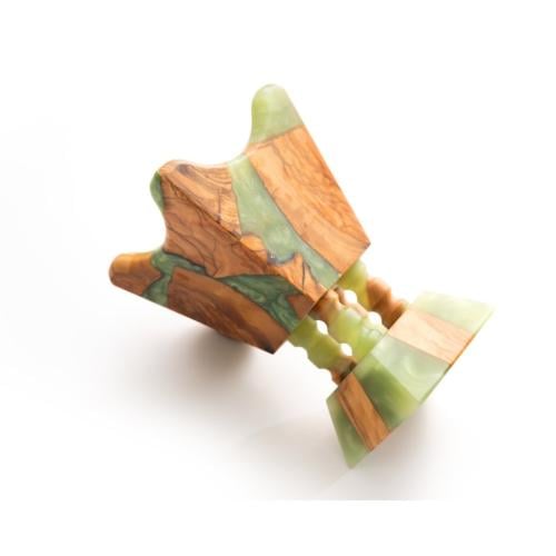 Incense burner, Resin, pistachio color