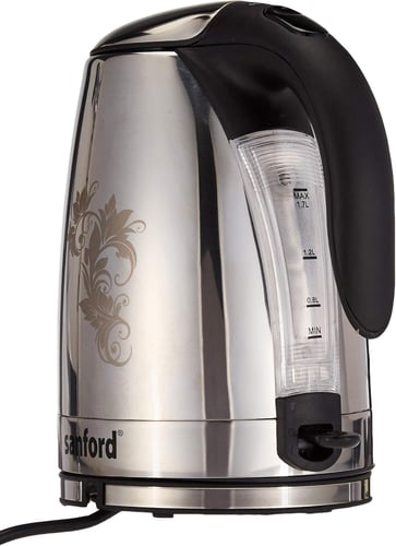 غلاية كهربائية ستانفورد 1.7 لتر - لون معدني و أسود...