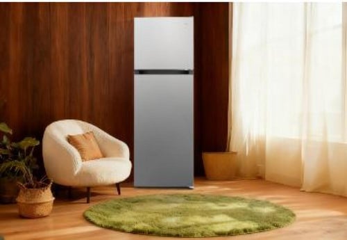 ثلاجة تشيك، فريزر علوي ، 12.3 قدم اللون الفضي 348ل...