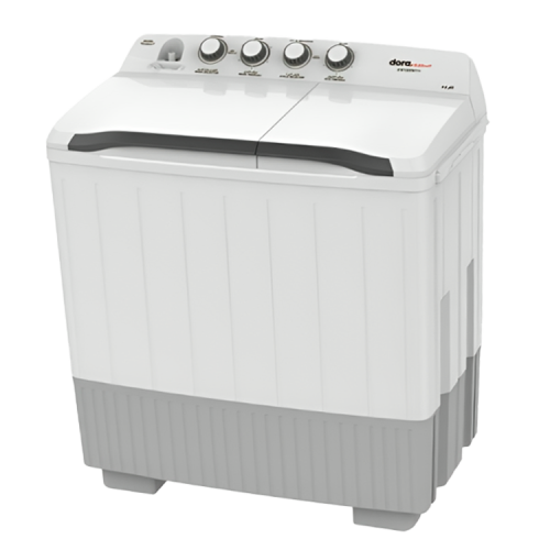 غسالة Dora دورا 14كيلو حوضين ابيض ، DW1500MT11