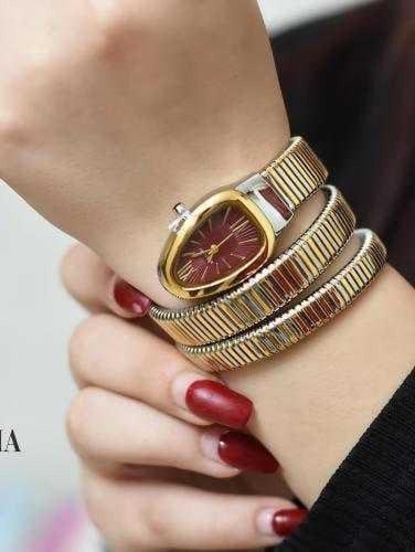 احدث ساعة نسائي بلغاري تصميم ثعبان