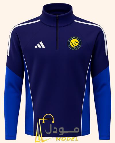 سويتر تمارين نادي النصر الكحلي الجديد 2026 بفتحة إ...