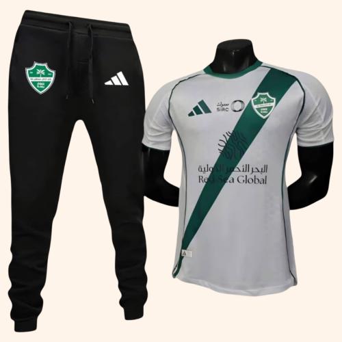 طقم نادي الاهلي الاساسي تيشيرت ابيض وسروال اسود