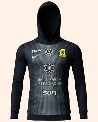 بلوفر نادي الاتحاد اسود - هودي رياضي فاخر