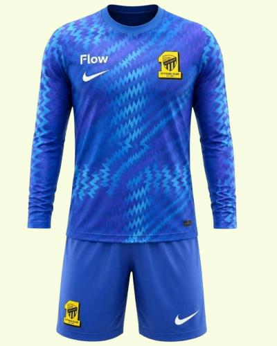 طقم حارس الاتحاد السعودي الأزرق كم طويل الجديد 202...